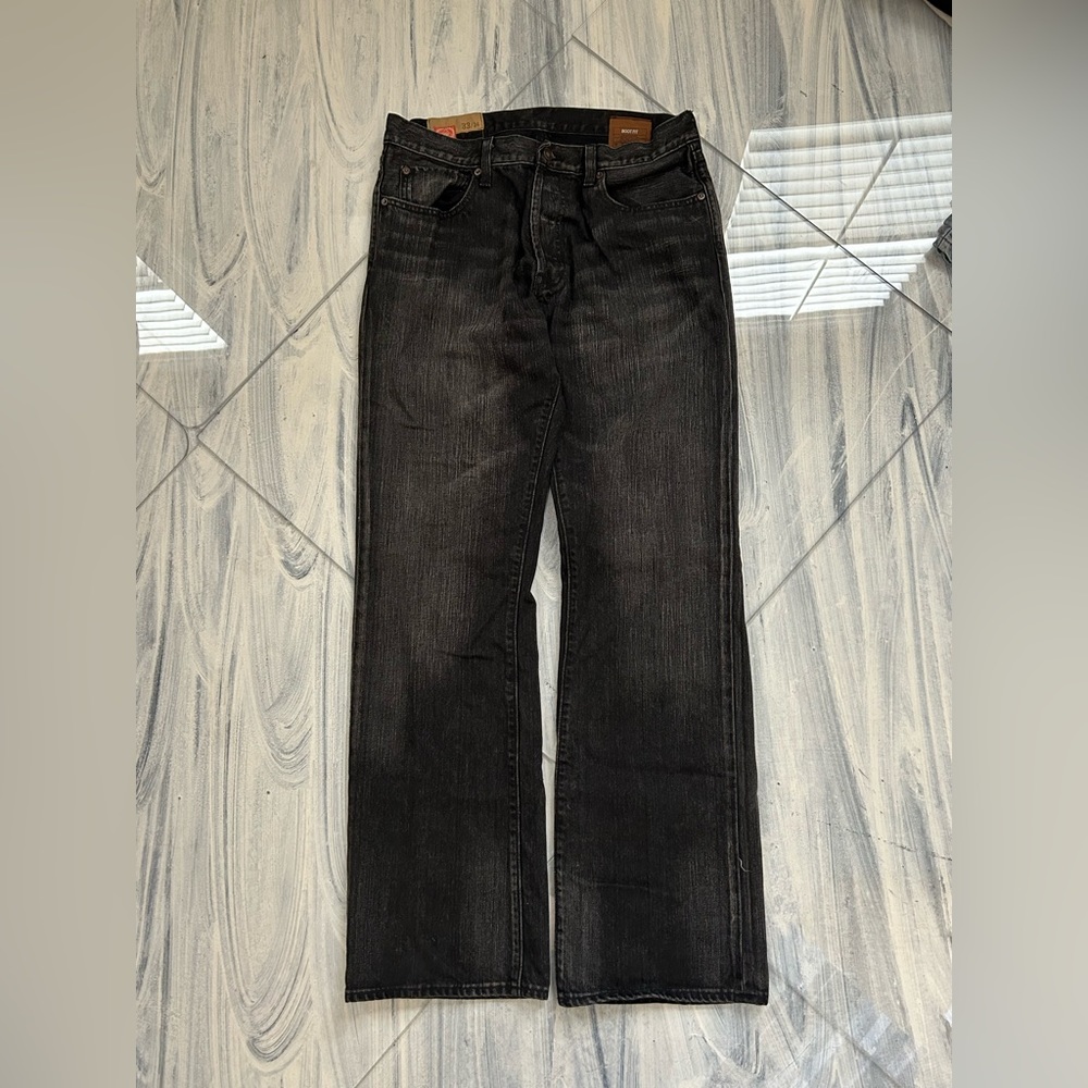 VINTAGE GAP JEANS. Faded black denim.